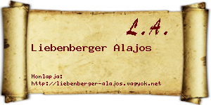 Liebenberger Alajos névjegykártya